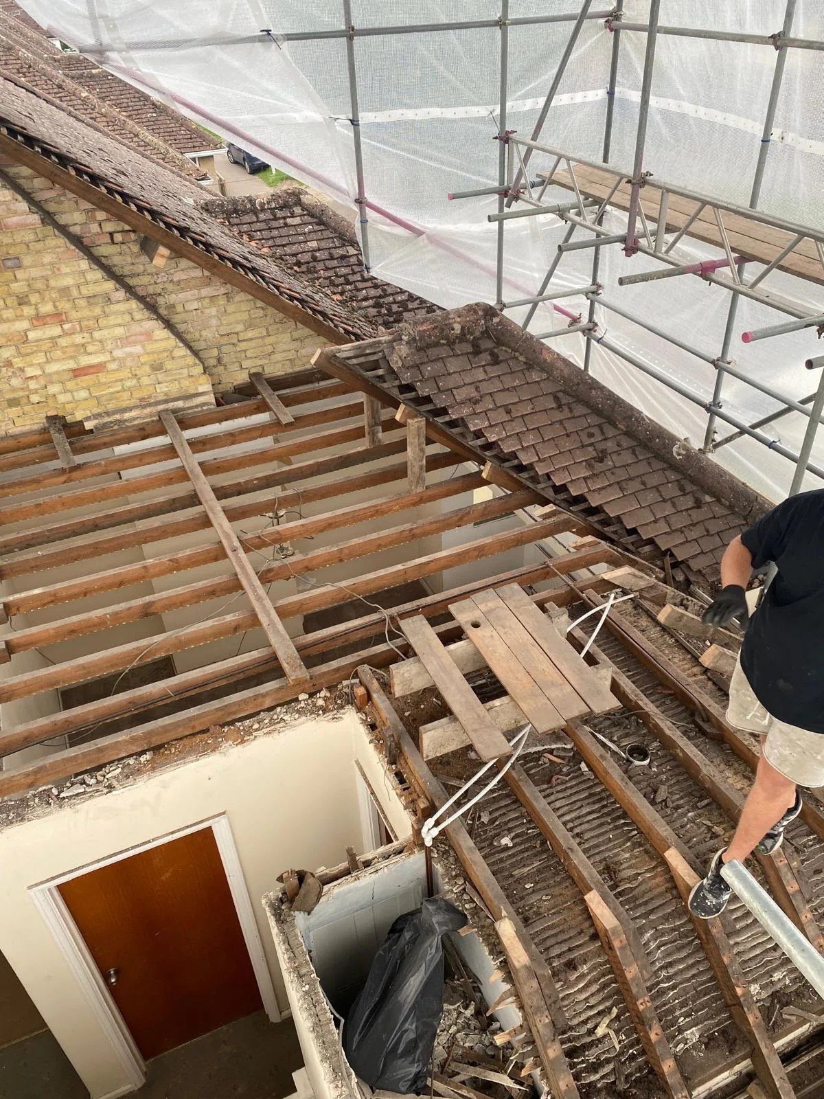 Loft conversion in progress in Cambridge by 1st Builders (5)