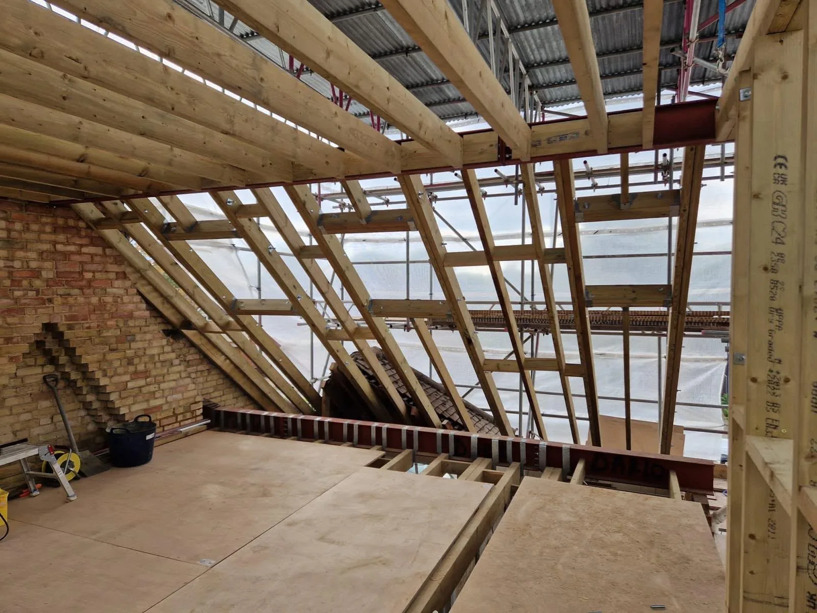 Loft conversion in progress in Cambridge by 1st Builders (7)