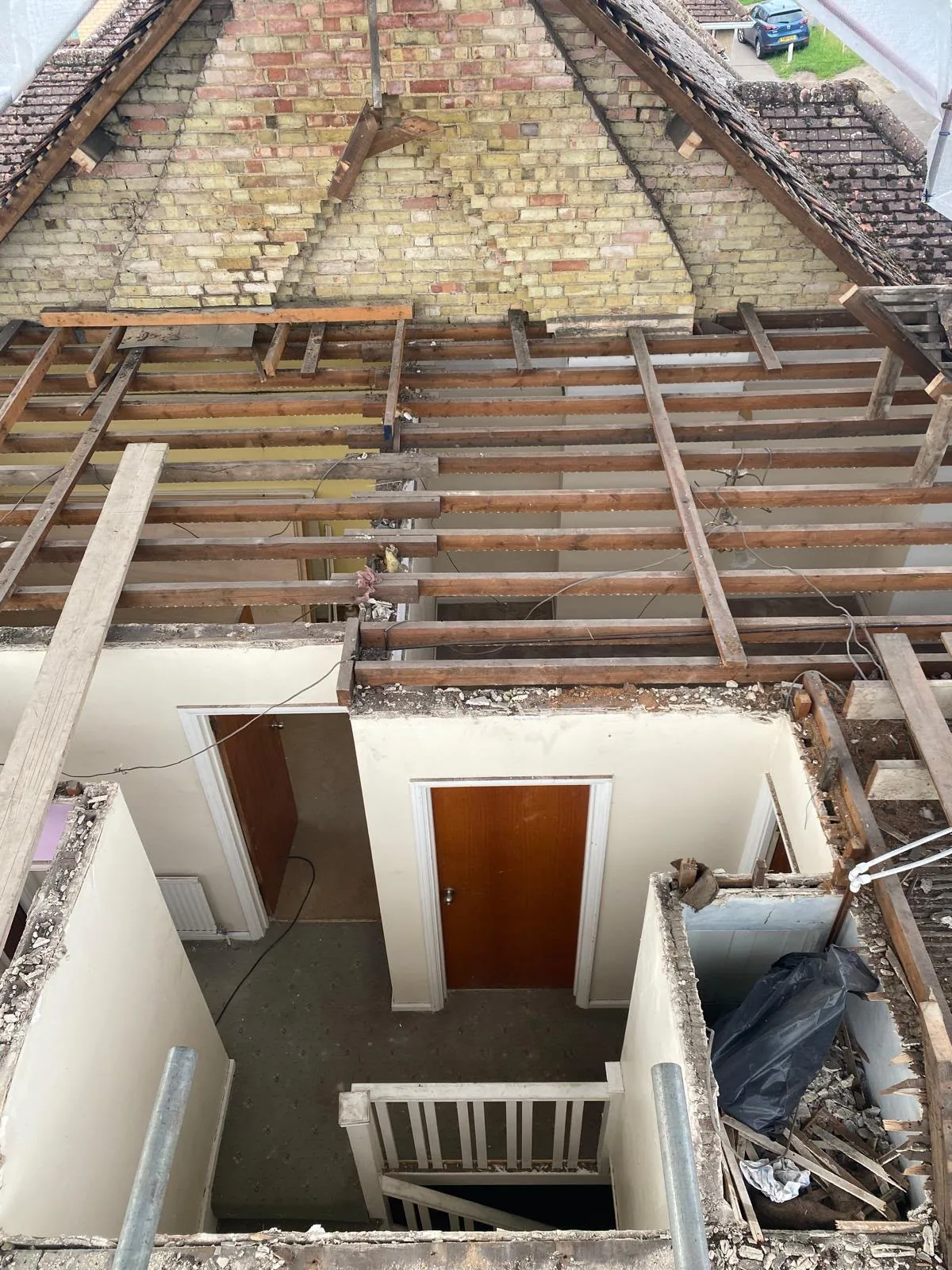 Loft conversion in progress in Cambridge by 1st Builders (10)